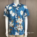 Male 100% polyester costume sequins short sleeve shirt